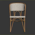Stylish Leisure Chair With Light Wooden Frame And Woven Seat Back Design