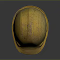 Worn Yellow Construction Hard Hat With Scratches And Surface Reflection 3d model