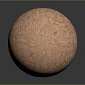 Rough Textured Wood Stone Sphere Featuring Natural Brown Color and Decorative Design