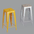 Modern Bar Stool High Stool 3d model