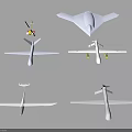 Smart Machines Featuring Multiple White Aircraft Models With Different Wing And Body Designs 3d model