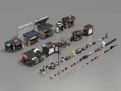 LEGO Models Collection Featuring Buildings Vehicles Minifigures And Assorted Accessories 3d model