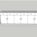 Practical Storage Cabinet Unit With Multiple Doors Drawers 210cm Width And Flat Top For Organized Storage