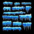 Ice Crystal Icicle Decorative Hanging Ornaments With Frosty Design Elements
