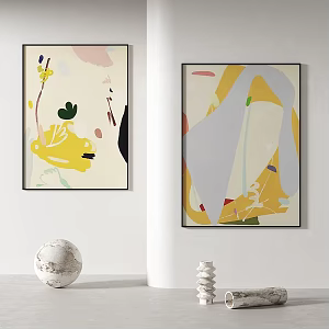Simple abstract decorative painting 3d model