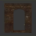Vintage Interior Scene Model With Green Walls Brown Door Red Carpet And Grandfather Clock
