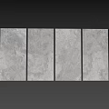 Grey Stone Sphere Component In Minimalist Interior With Tiled Walls And Floor
