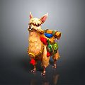alpaca wool llama alpaca camel sheep humpless moose animal 3d model