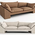 Modern double sofa 3d model