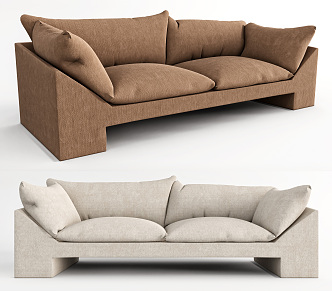 Modern double sofa 3d model