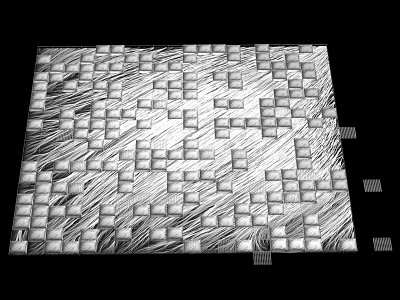 Industrial Equipment Mechanical Grid Control Panel With Metallic Components And Textured Surface 3d model