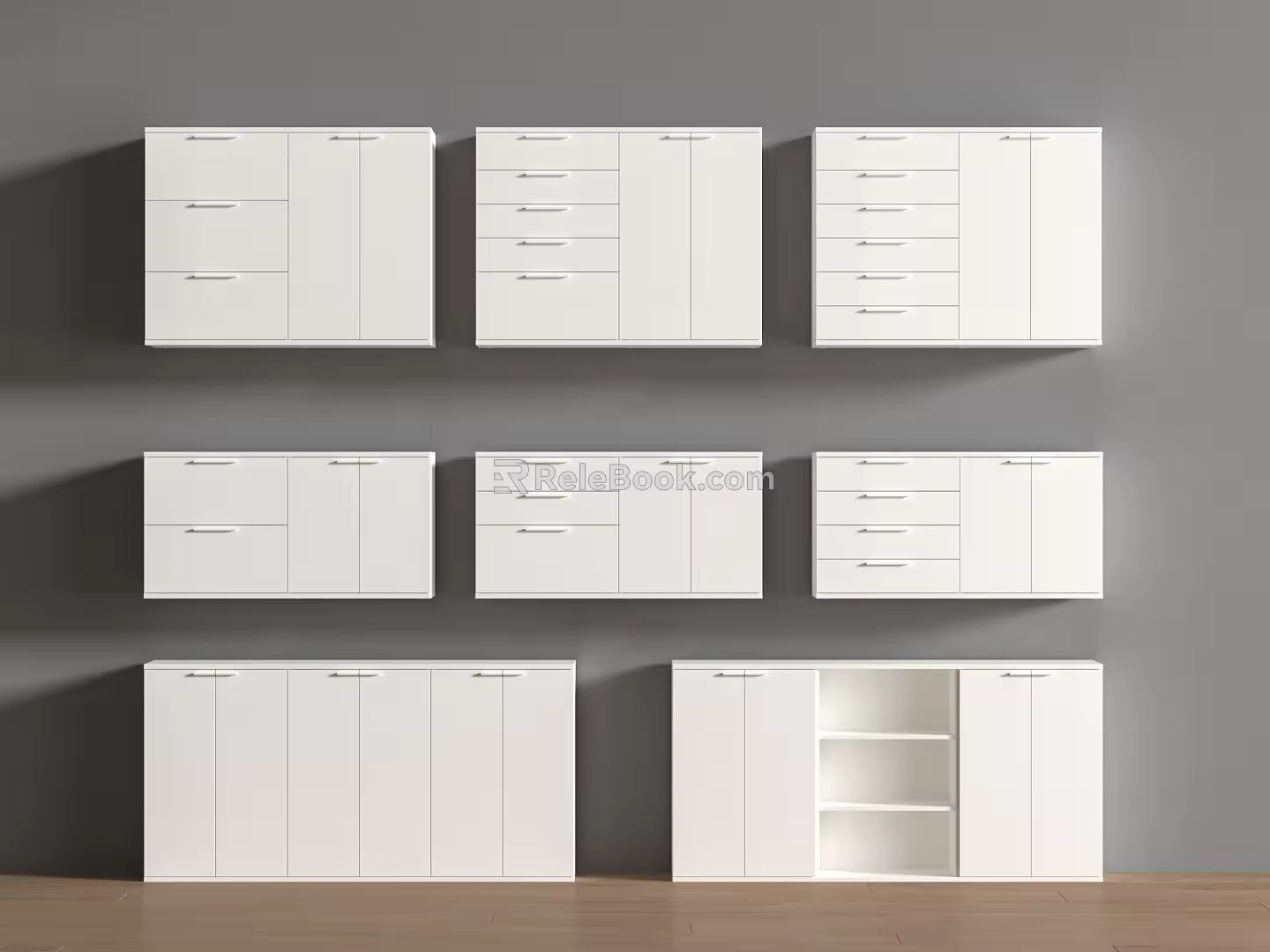 Modern Minimalist File Cabinet Modern Office File Cabinet Moving Door Cabinet Opening Cabinet Storage Cabinet 3d model
