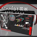 SCHMIDT Luxury Kitchen Event Entrance With Neon Lights Red Accents And Geometric Patterns