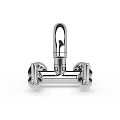 Sleek Chrome Two Handle Faucet With Modern Design And Polished Finish