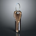 Elegant Gold Key Shaped Jewelry Pendant With Shiny Surface And Luxury Design