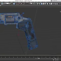 Revolver pistol gun semi-automatic pistol revolver gun old revolver low face number low model simple model game film and television level realistic 3d model