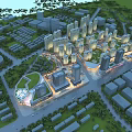 Integrated Aerial Planning of Urban Area with High Rise Buildings Green Zones and Road Networks