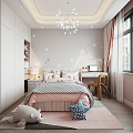 Modern Children's Room Girls Room 3d model