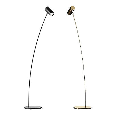 Modern Minimalist Floor Lamp With Sleek Curved Stand For Home Living Room Decor 3d model
