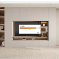 Modern TV Background Cabinet Integrated TV Cabinet 3d model