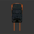 Industrial Green And Orange Forklift With Cab And Front Forks For Material Handling