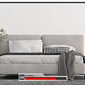 Modern Double Bedside Cabinet Floor Lamp 3d model