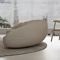 Modern Living And Dining Room Interior With Sofa Coffee Table Dining Set And Large Window