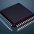 Modern Chip Microchip 3d model