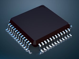 Modern Chip Microchip 3d model