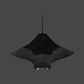 Black Manta Ray With Large Pectoral Fins And Shadow On White Background