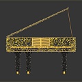 Modern Piano Theater Piano Grand Piano Grand Piano Grand Piano Antique Piano 3d model