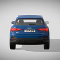 Blue Audi SUV with UK Plate Modern Exterior Design and Stylish Features