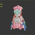 Silver Metallic Ornate Decorative Armor With Intricate Patterns Red Accents And Detailed Design