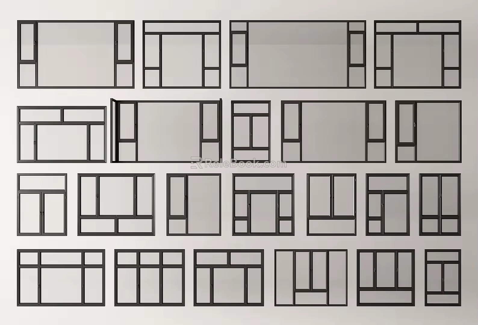 Windows casement windows doors and windows floor-to-ceiling windows bay windows balcony windows 3d model