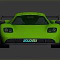Green Sports Car With Sleek Modern Design Rear Spoiler Aerodynamic Body And Reflective Surface