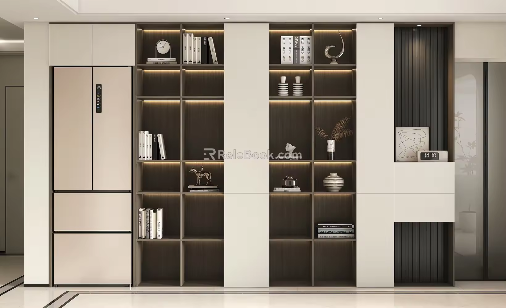 Bookcase Locker Home Cabinet Entrance Cabinet Partition Cabinet Display Cabinet Embedded Bookcase 3d model