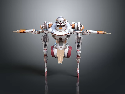Futuristic Mechanical Robot with Multiple Arms Legs and Biomorphic Design in 3d model