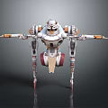 Futuristic Mechanical Robot with Multiple Arms Legs and Biomorphic Design in