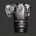 Professional Canon Digital Camera With Silver Body And High Quality Lens