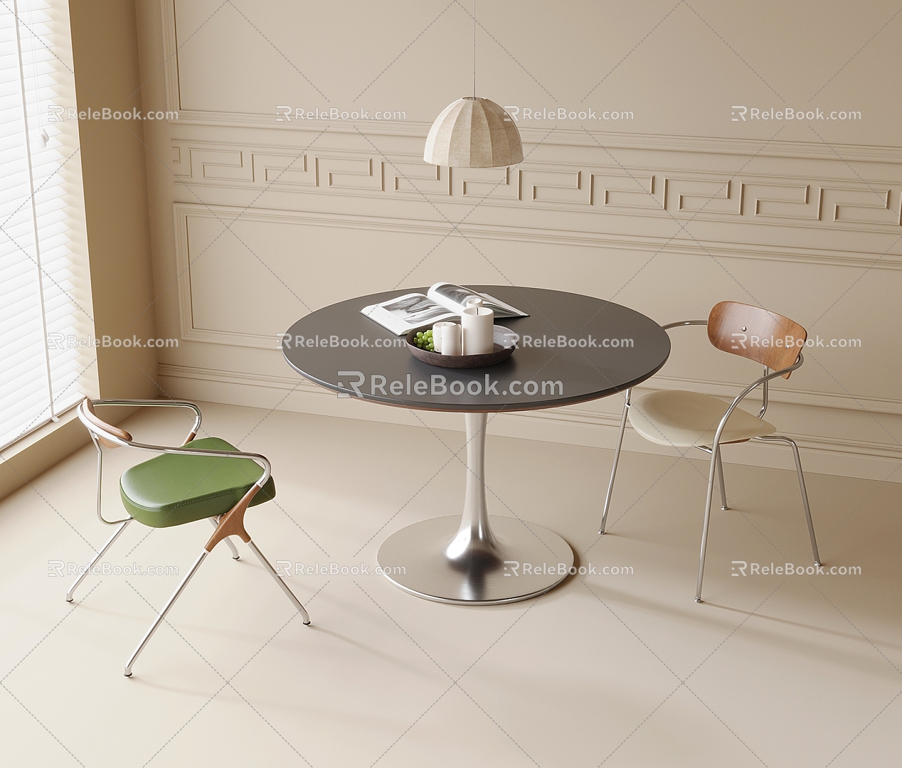 Modern Coffee Table and Chair Casual Table and Chair Negotiation Table Dining Chair 3d model