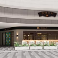 Modern Restaurant Interior Featuring Wine Racks Bar Counter And Chandeliers Dining Tables