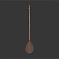 Traditional Handcrafted Wooden String Instrument for Household Use with Long Neck and Round Resonant Body