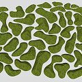 Green Micro Terrain Design With Irregular Grass Covered Shapes And Textures 3d model