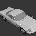 Classic White Sports Coupe With Streamlined Body And Retro Design Elements
