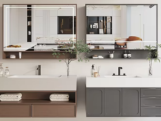 Vintage Bathroom Cabinet 3d model