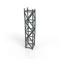 Black Architectural Tower Frame Structure With Crossed Beams And Metal Framework