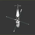 Modern Helicopter 3D Model with Rotors Fuselage Windows and Landing Gear
