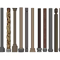 New Chinese Style Column Disc Solid Column Panlong Carved Column 3d model