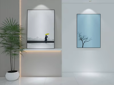 Simple Hanging Painting 3d model