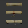 Modern Scroll Magic Scroll Cartoon Scroll 3d model